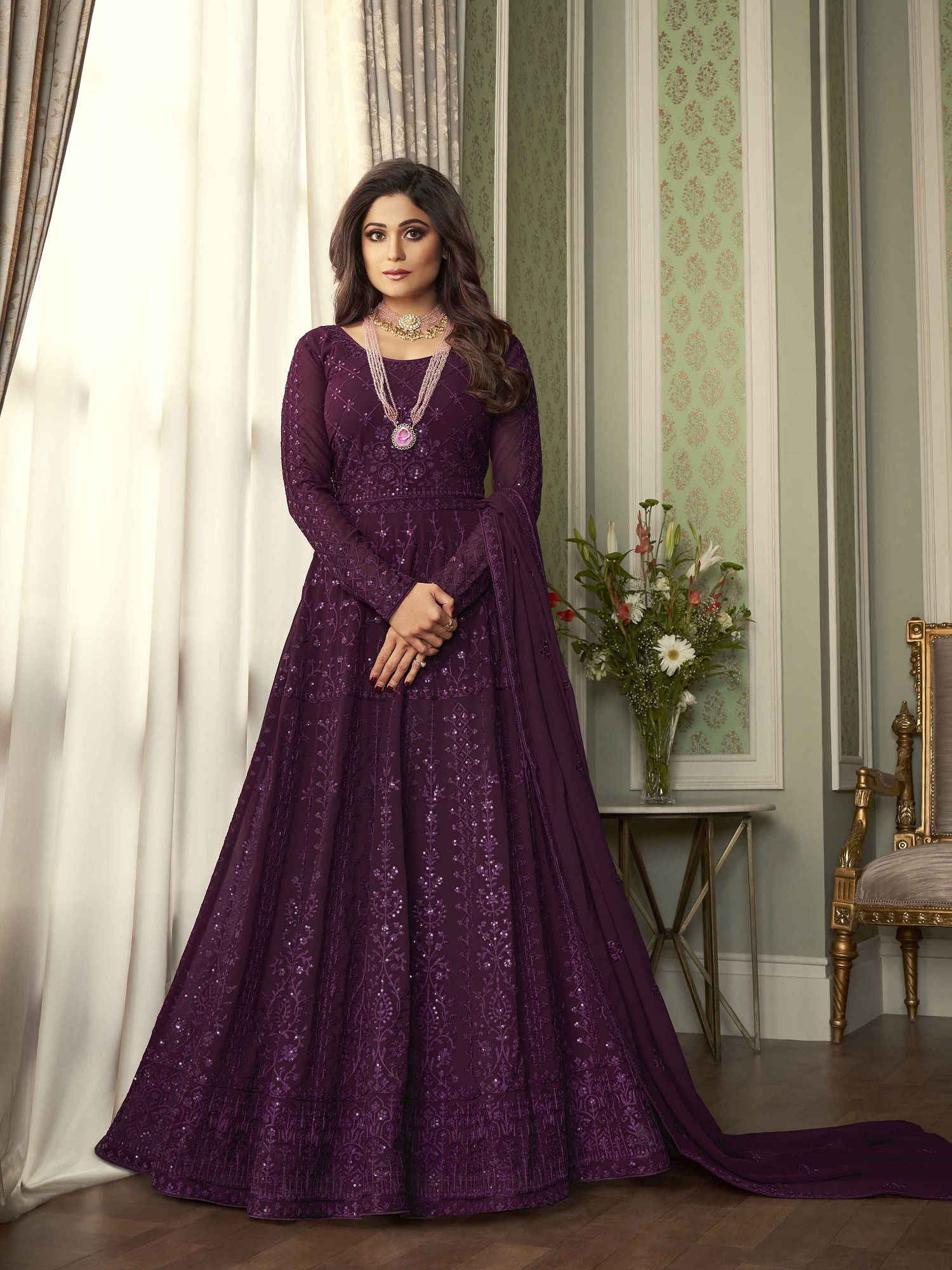 Aashirwad Avni Series 8385 To 8389 Wedding Wear Anarkali Salwar Kameez Wholesale Online